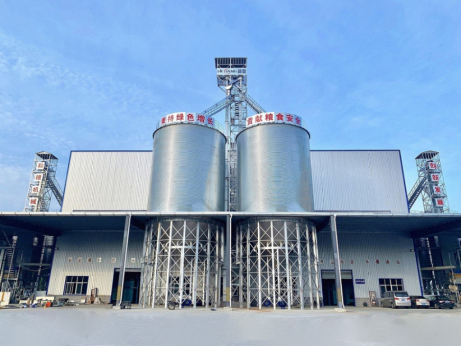 滁州10台50吨全不锈钢高效谷物烘干机工程（生物质颗粒热风炉）